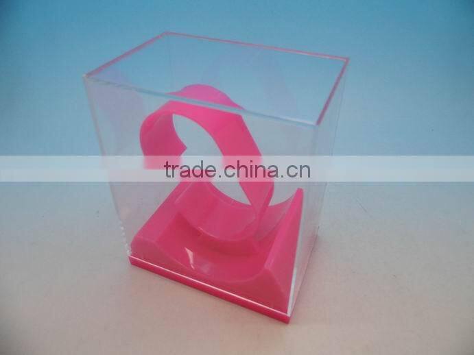 Eco-friendly clear cube watch storage plastic box