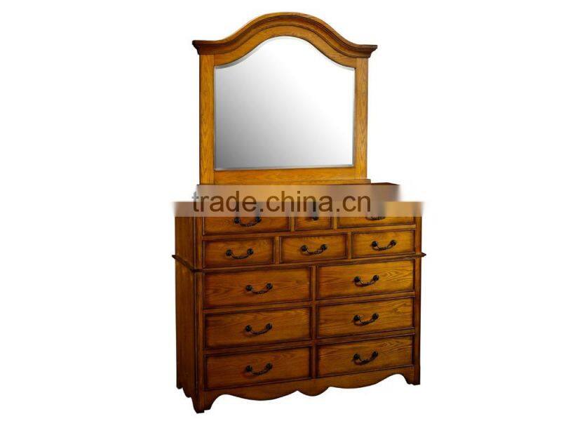Yihua Hailey Antique Ash Wood Furniture Bed Set