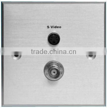 86x86 Faceplate Brushed Aluminum audio video data hotel plate