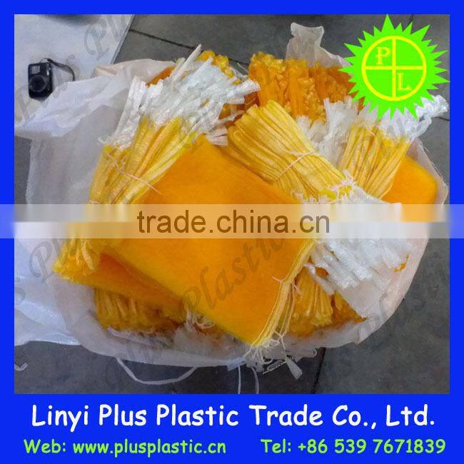 Knitting mesh drawstring bag packing cucumber,mesh bag for vegetables