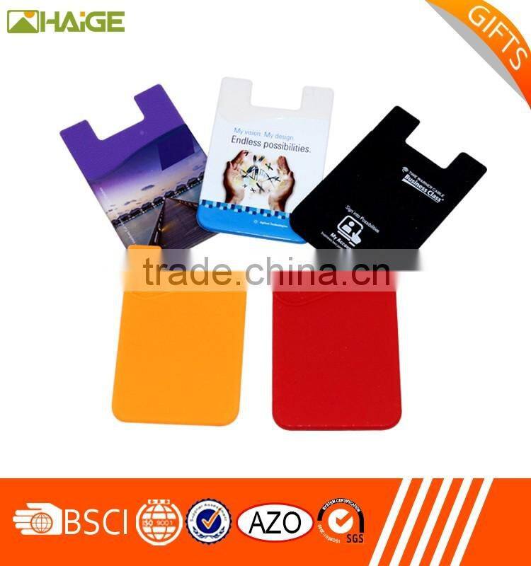 Professional custom silicone card holder print for smartphone