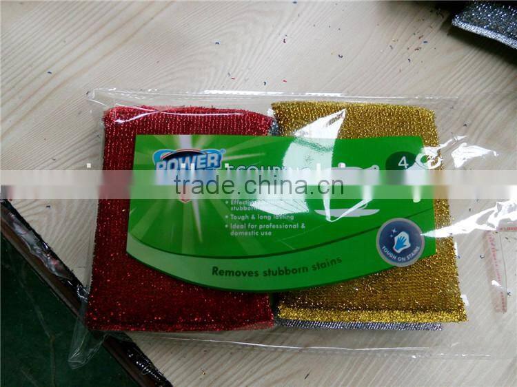 soft water cloth scrubber pad/sponge scouring pads/dish washing pads with factory price