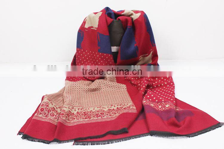 latest design winter cashmere scarf poncho 2015