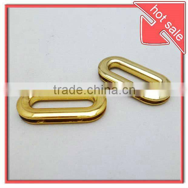shiny metal gold oval eyelet for bag accessory