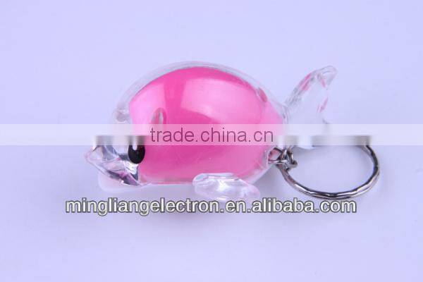 Funny LED Dolphin Keychain with light