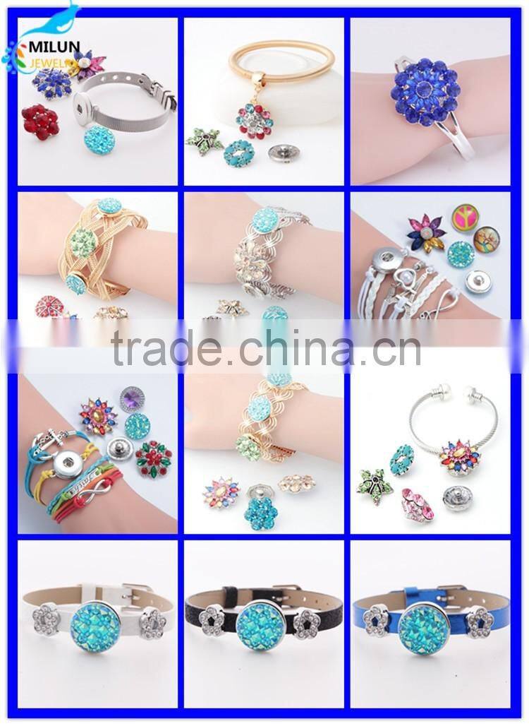 New silver snap button Fashion alphabet bracelet accessories