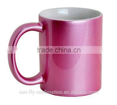 11oz Pink Mug / Outside color printing mug/ Colorful mug for promotion/ Mug for coffee/ Mug for ADs