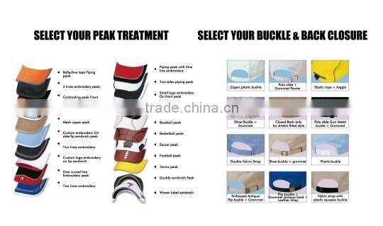 custom fitted cotton 6 panel baseball cap