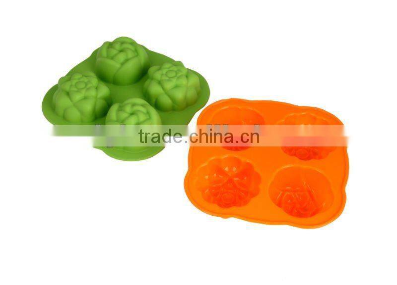 4cups silicone Animal Jelly mould