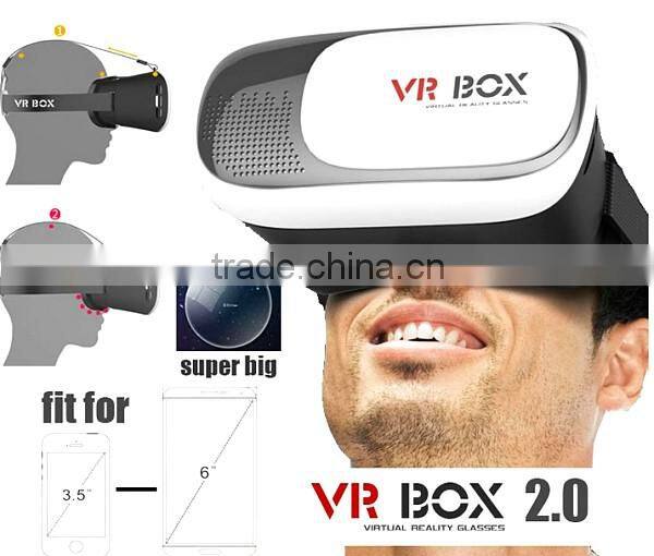 Alibaba Manufacturer OEM ODM New Model VR 3D Glasses Virtual Reality box 2.0