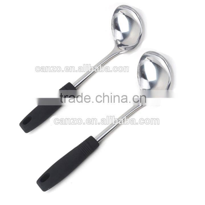 New Design ABS Handle Stainless Steel Soup Ladle Server Spoon