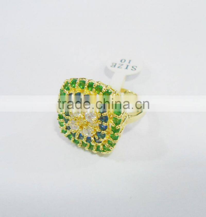 Color Zircon Stone Silver Ring