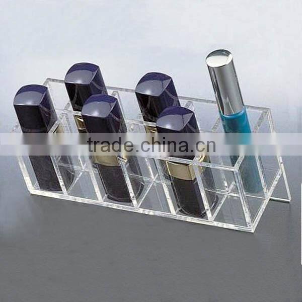 Factory price High quality cosmetic display table lucite cosmetic organizer plexiglass makeup product display