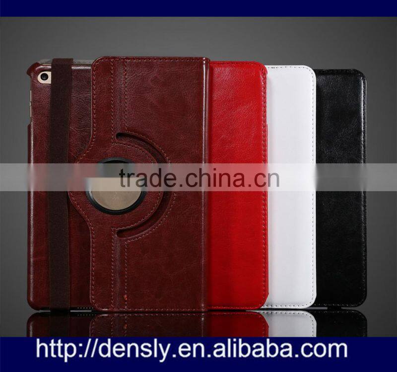 New 2015 Folded ptotective case for ipad mini 4 360 Degree Rotating stand leather case For Apple iPad mini 4