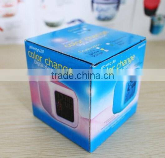 Hot selling 7 color changing led digital alarm clock