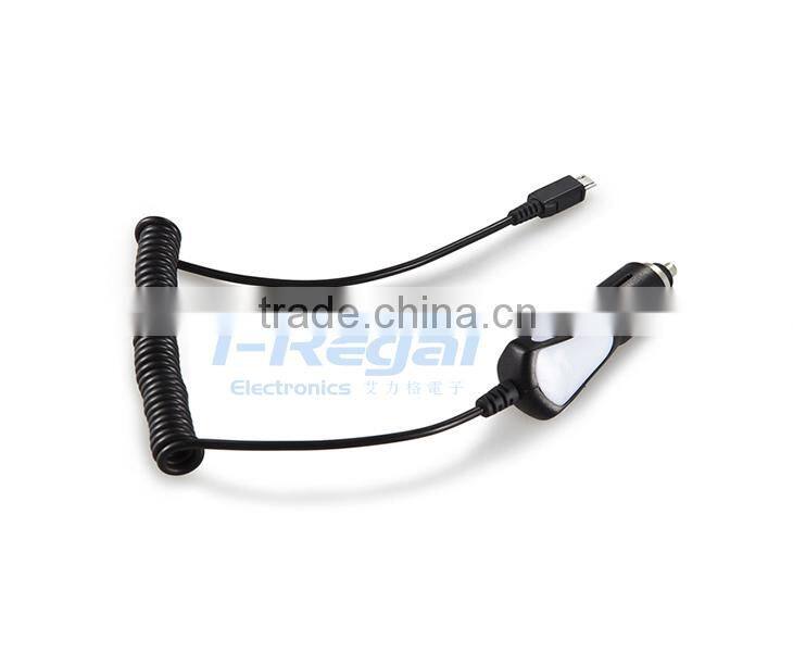 Many Color 5v USB Car Charger For Samsung Car Mobile Charger With Micro USB Cable