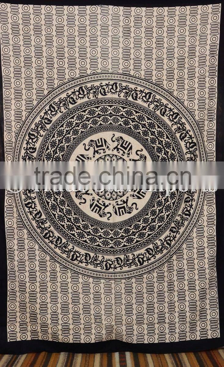 Twin Ethnic Elephant Mandala Boho Wall Art Hippie Home Decorative Wall Hanging Tapesry