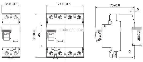 BDL8-63 rccb circuit breaker 100A 2P AND 4P 630A 6KA