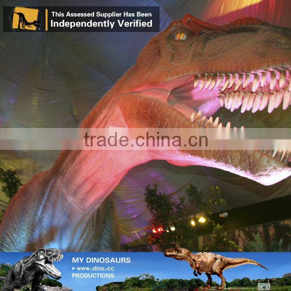 My-dino life size animatronics dinosaur showcase fiberglass dinosaur