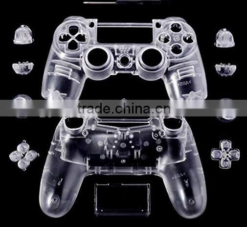 color Transparent Clear crystal Controller Full Housing Shell for Dualshock for PS4 for Playstation 4 Clear Controller shell