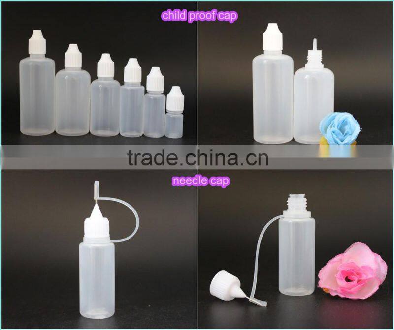 Empty 3ml 5ml 10ml plastic PE dropper bottle with plastic e liquid bottle