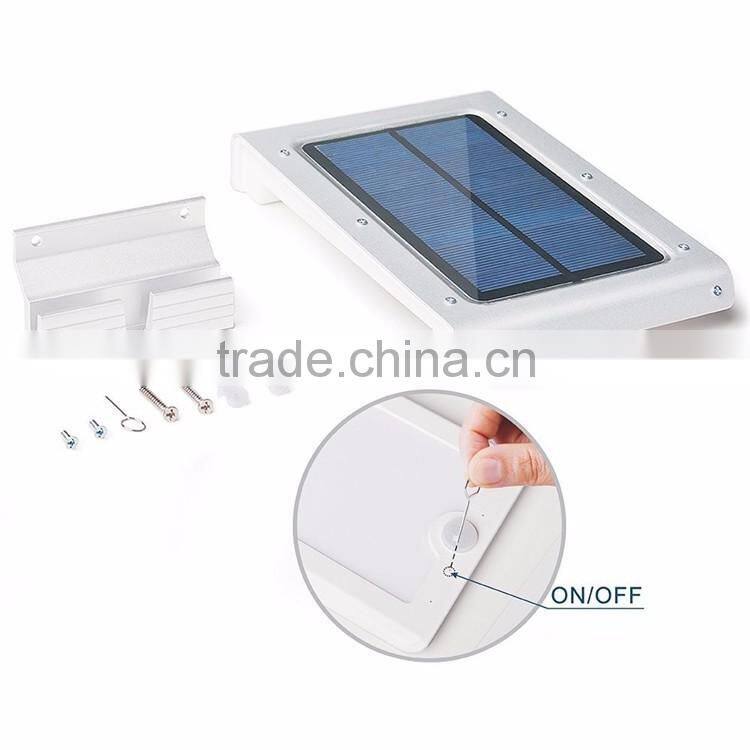 46 led aluminum pad ip65 450LM PIR sensor + Light control+weak light motion sensor solar led light