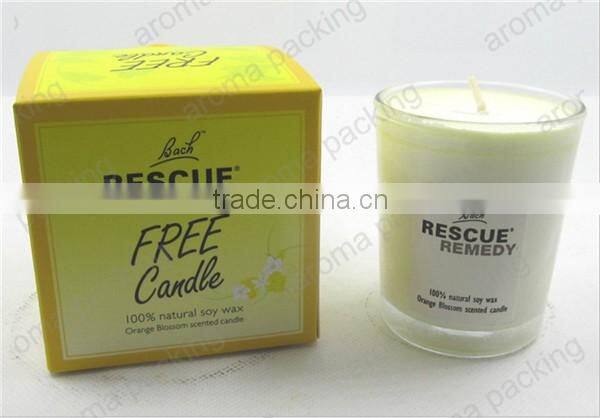 luxury custom design cardboard flat candle packing box for glass jars
