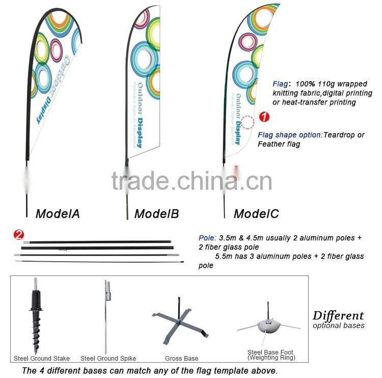 beach feather car flag pole