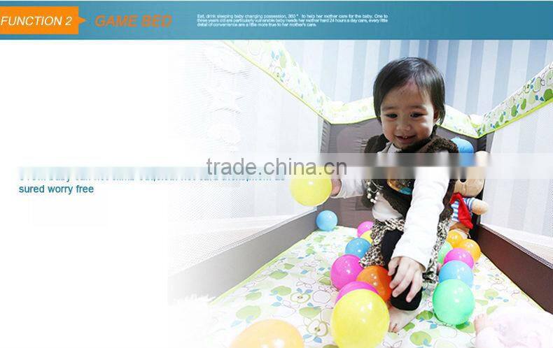 Lignt weight good quality baby playpen bed price, Eco-friendly material baby playard