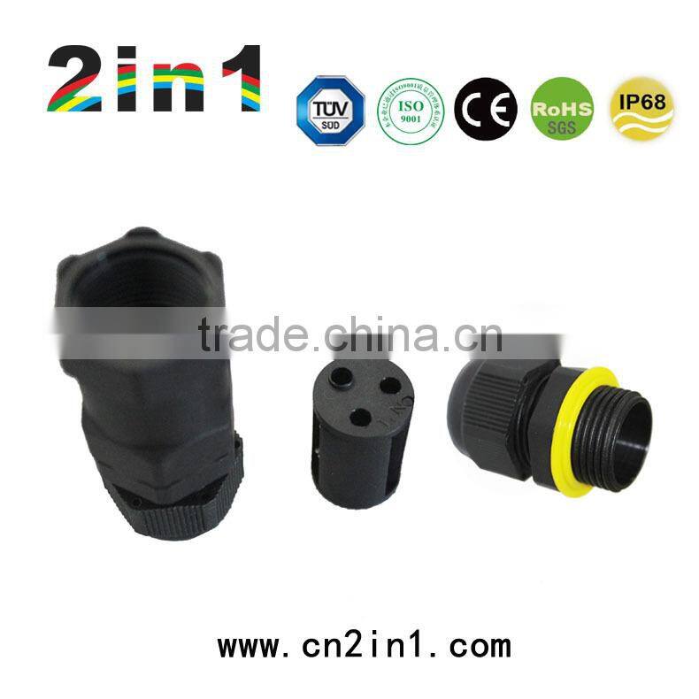 PG12 3P IP68 Soldering Electric Cable Wire Waterproof Connector