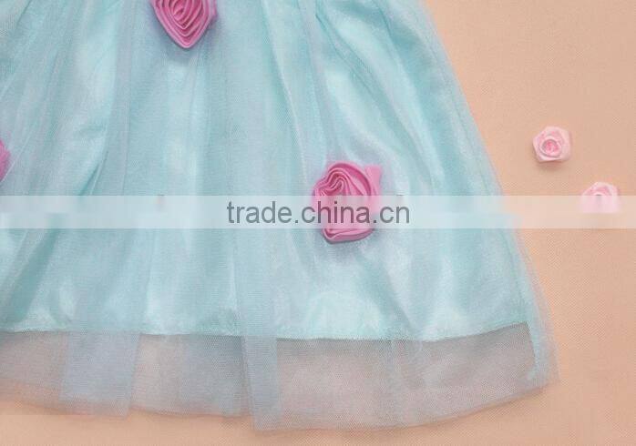 Light yellow dress for girl, party dress for girl, lovely hot sale lace girl skirt, non-sleeve girl dress