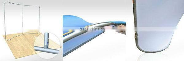 Hot sale curved/straight/S-shape tension fabric wall stand display system