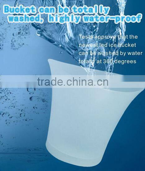 luxurious but cheap plastic PP led illuminated ice bucket for beer promotion