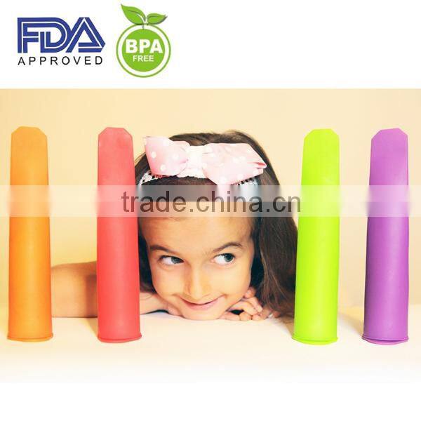 Non-sticky newest silicone ice cream popsicle mold
