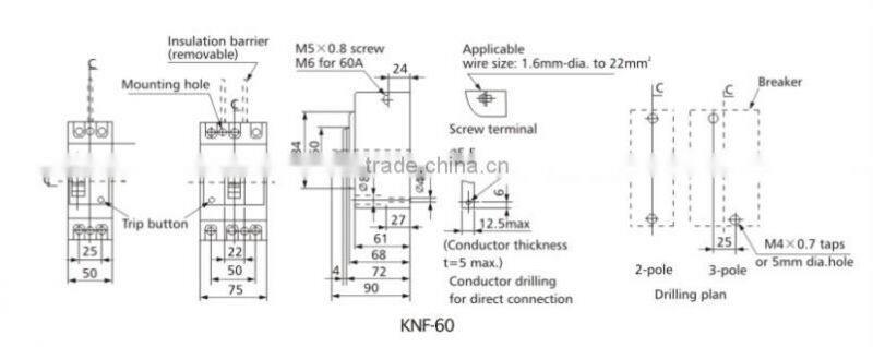 mitsubishi MCCB moulded case circuit breaker NF-CS