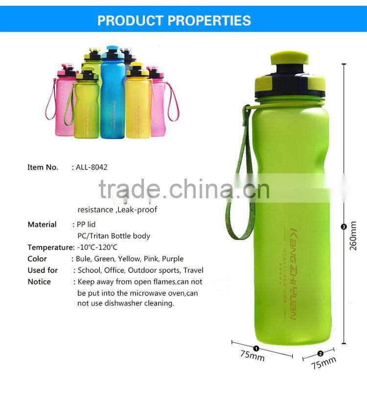 1000ml Plastic Sports Water Bottle Reusable Drinking Cups Manufacturer