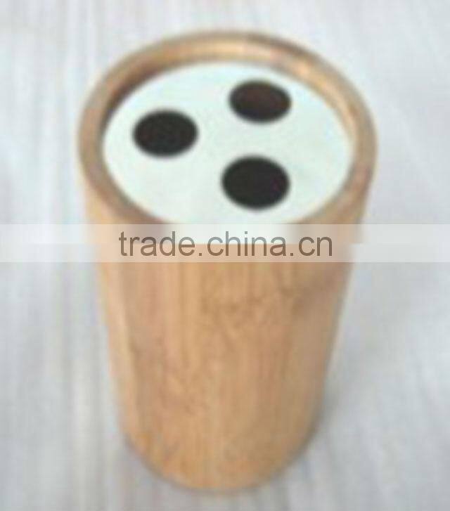 Bamboo toothbrush holder