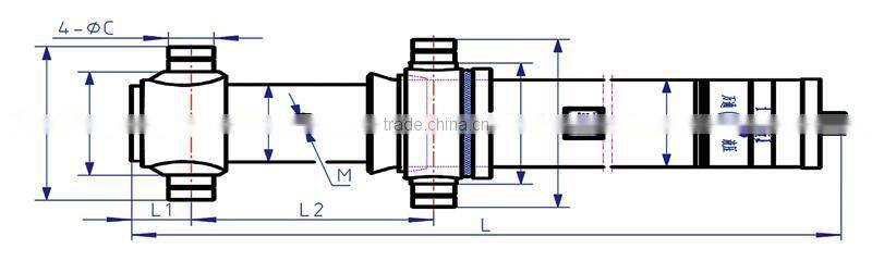 4 stage hydraulic telescopic ram cylinder for tipping trailer