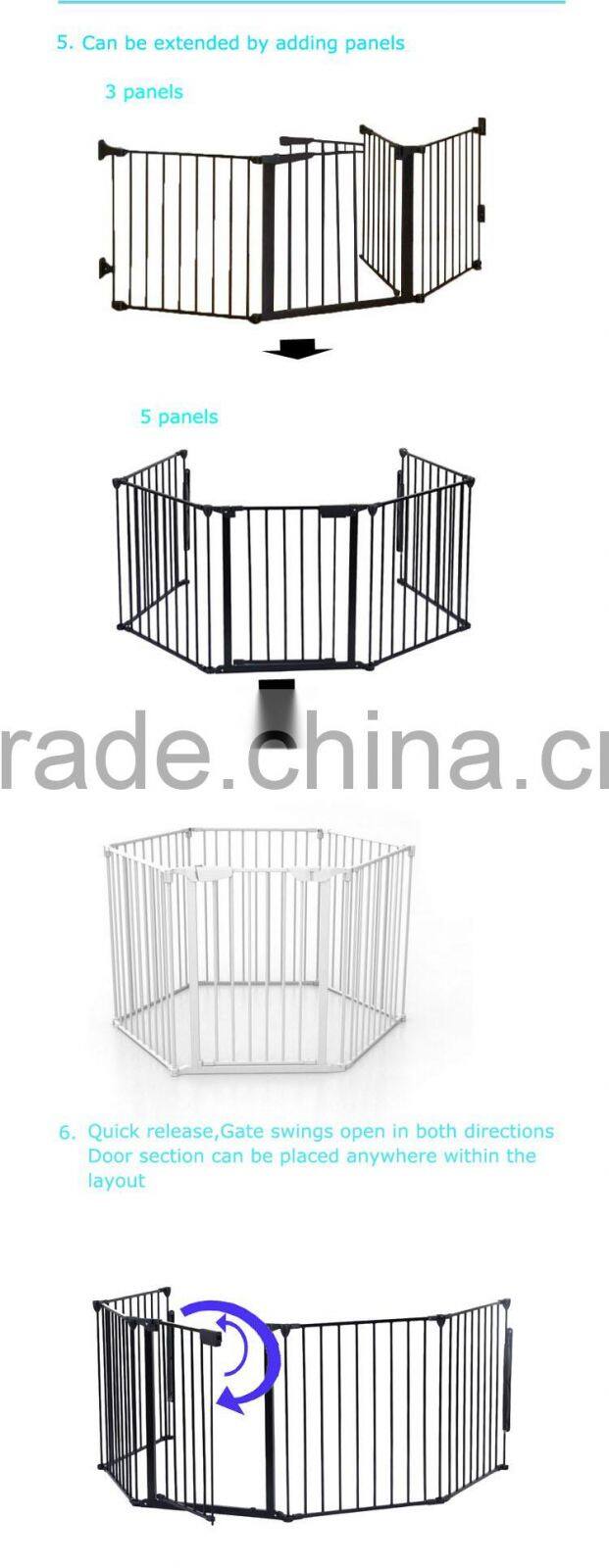 For Amazon and eBay stores Extra Wide Child Toddler Thru Fence Baby Safety Gate Door