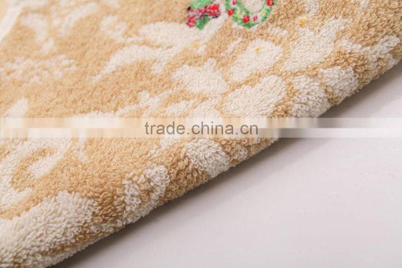 2015 cotton embroidery christmas pattern baby face towels