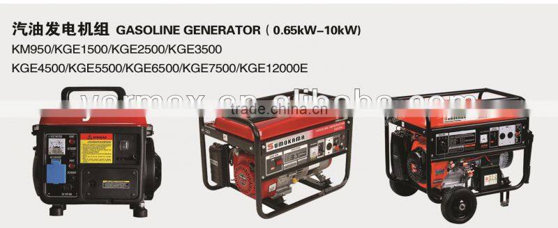 CE approved 5.0KW 13HP Gasoline Generator powered by KG390 professional Chinese Manufacturer