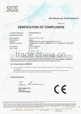 qingzhou loader SWM952 with ce