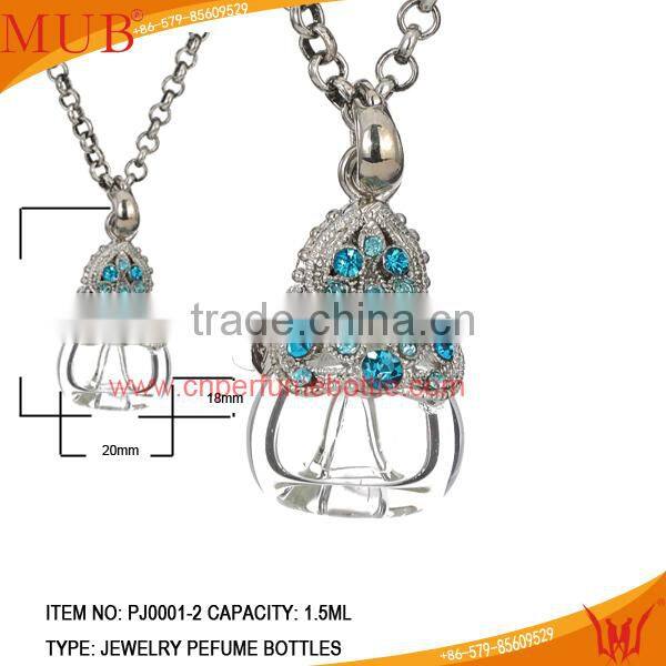 Flower shaped Perfume bottle jewelry Necklace for women wholesale