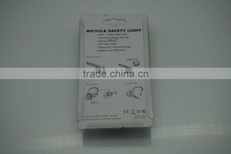 Aluminum alloy colour body of bike front light,1 super bright white LED bike light,240 degree view angle