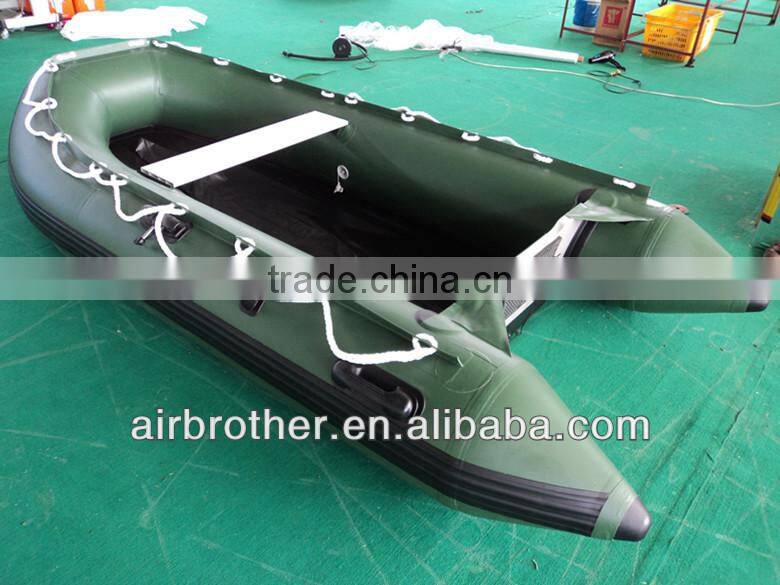 pvc high-speed inflatable boat army green