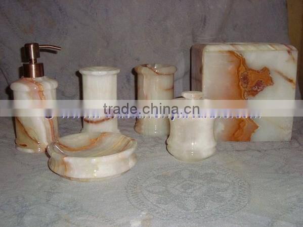 Luxury colorful Free Sample for Natural ONYX BATHROOM ACCESSORIES COLLECTION