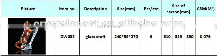 life size ornament tiger animal statues; glass tiger sculpture figurine; glass gift for men