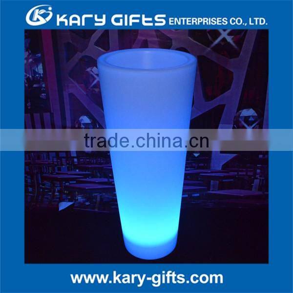 Luminous garden plastic led flower pot rechargeable flower planters