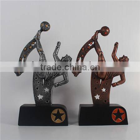 Resin rugby player trophy