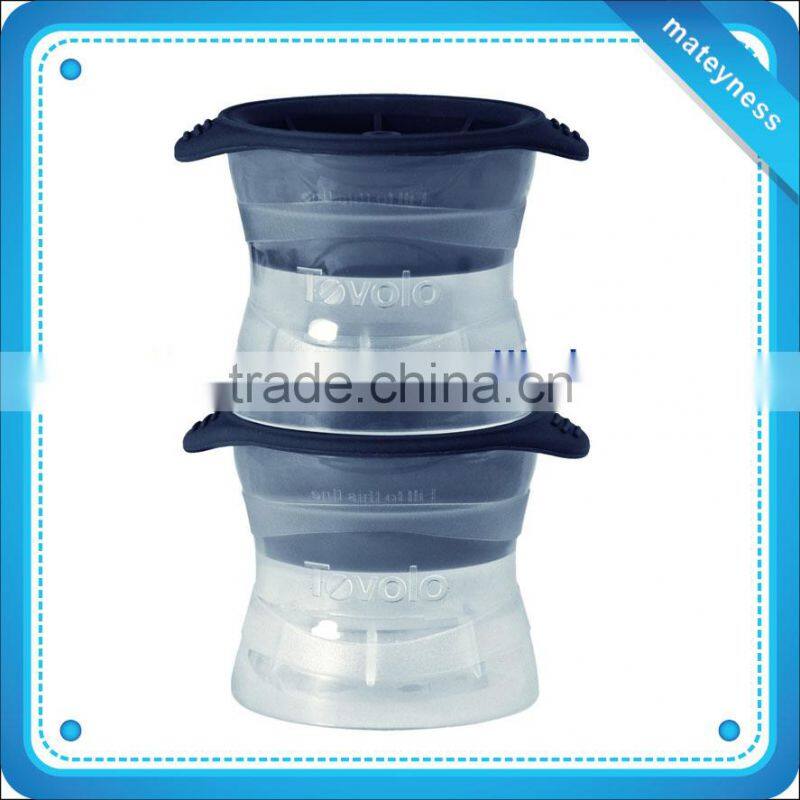 Set of 2 Round Shapes Silicone Sphere Ice Molds